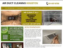 Tablet Screenshot of airductcleaning-houston.com